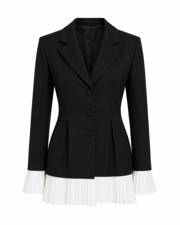 Royal Pleated Blazer Dress